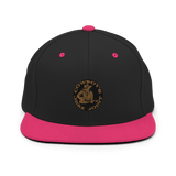 Cowboy's Juke Joint Radio Logo Snapback Hat in Dark Navy, 80% acrylic and 20% wool with adjustable snap closure