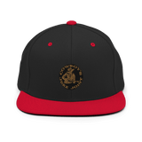 Cowboy's Juke Joint Radio Logo Snapback Hat in Dark Navy, 80% acrylic and 20% wool with adjustable snap closure