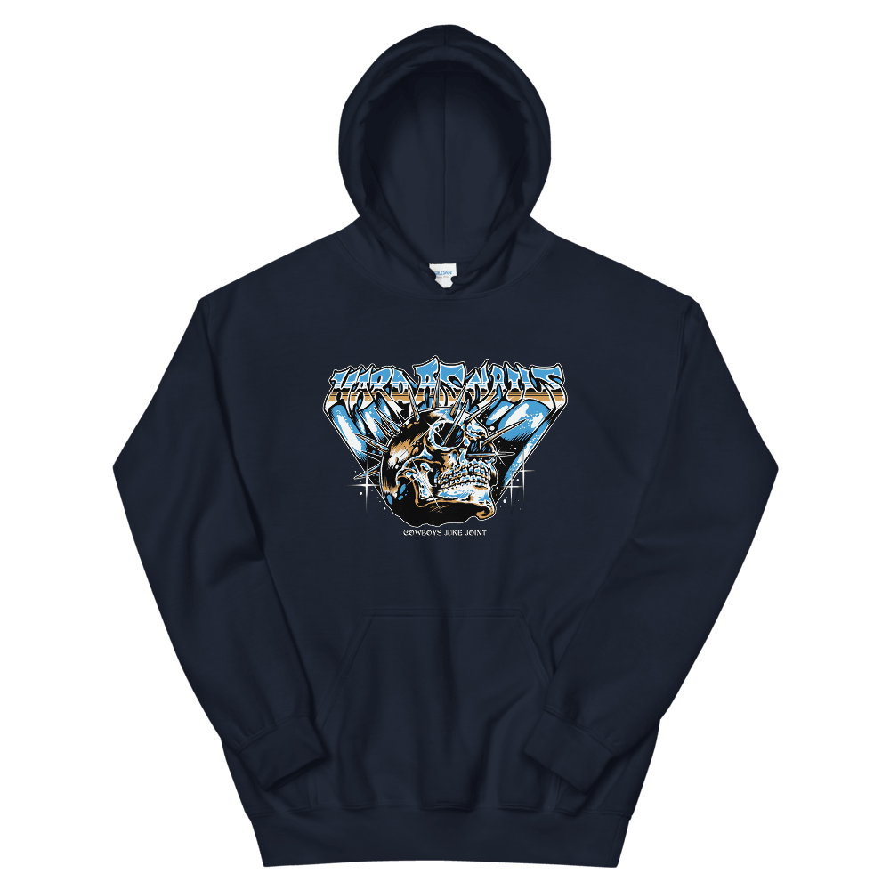 Hard as Nails Hoodie Front View - Cowboy's Juke Joint